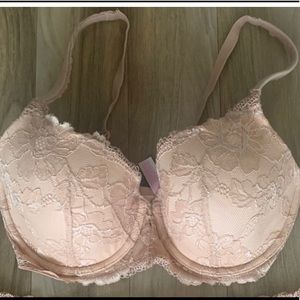 Victoria secret bra panty thing nude lace s 32ddd